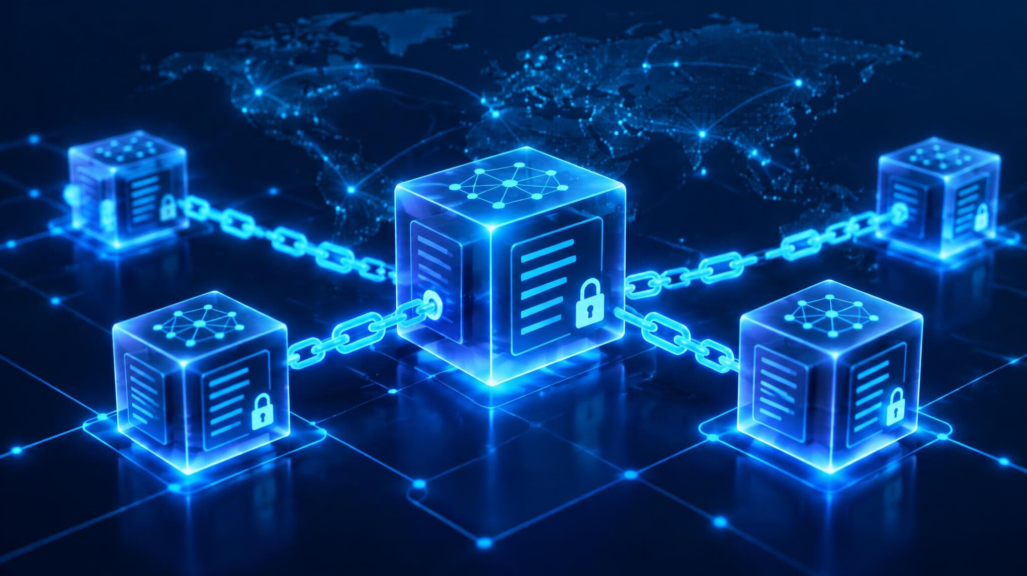 blockchain network illustration