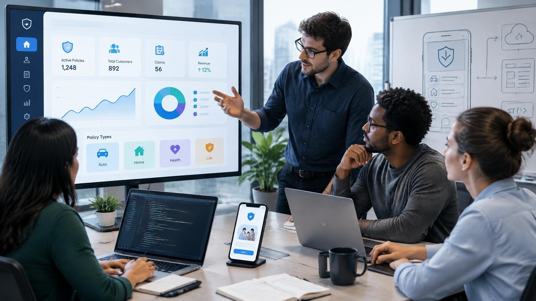insurance software dashboard
