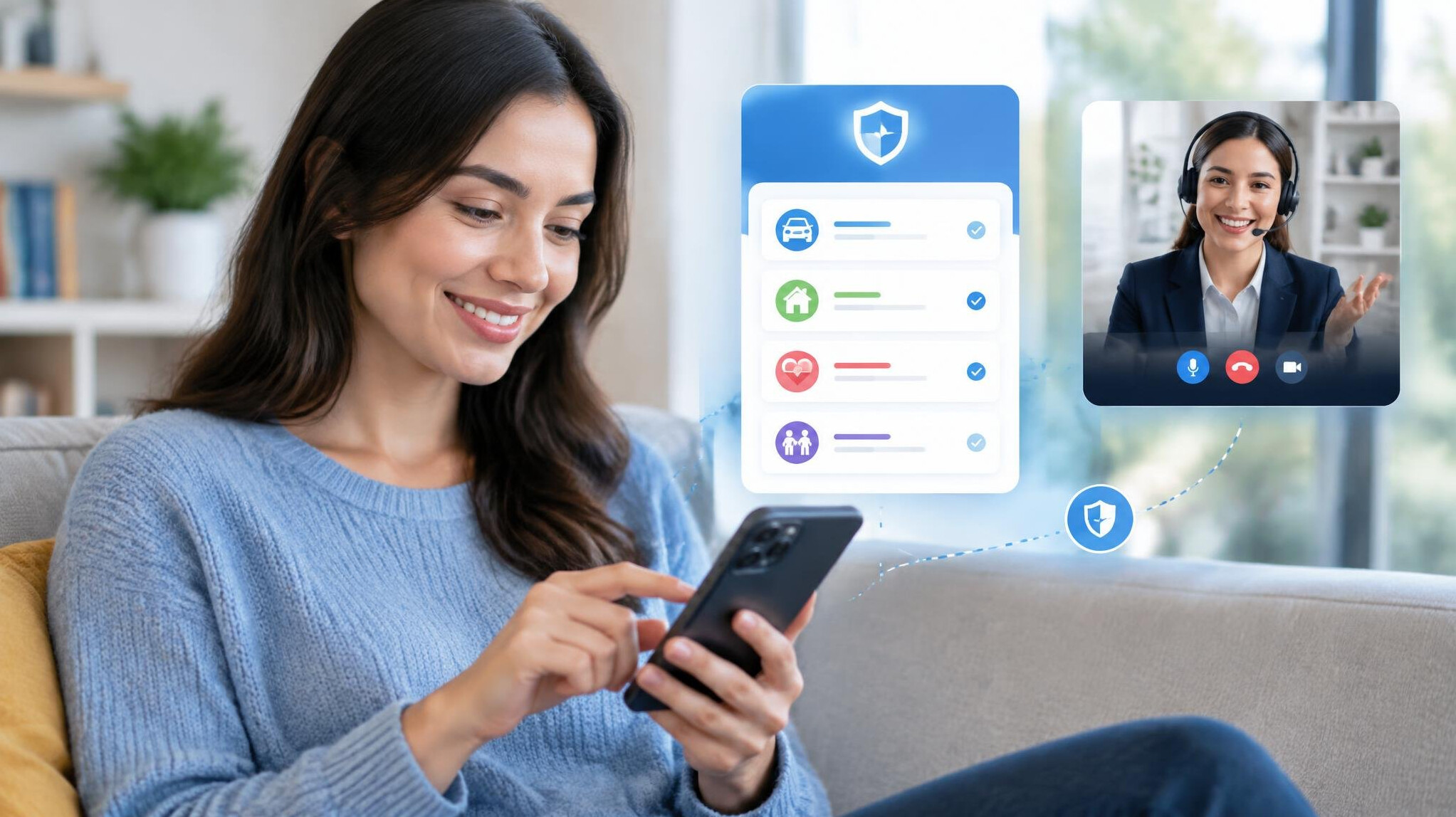 client using insurance app